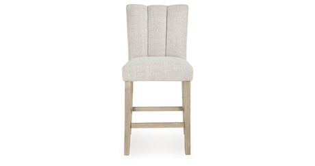 Larawyn Bisque Counter Height Barstool, Set of 2 from Ashley - Luna Furniture