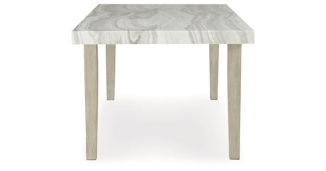 Larawyn Bisque Marble Top Dining Table from Ashley - Luna Furniture