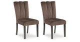 Jeshina Mocha Dining Chair, Set of 2 from Ashley Furniture - Luna Furniture