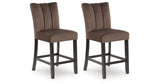 Jeshina Mocha Counter Height Barstool, Set of 2 from Ashley Furniture - Luna Furniture