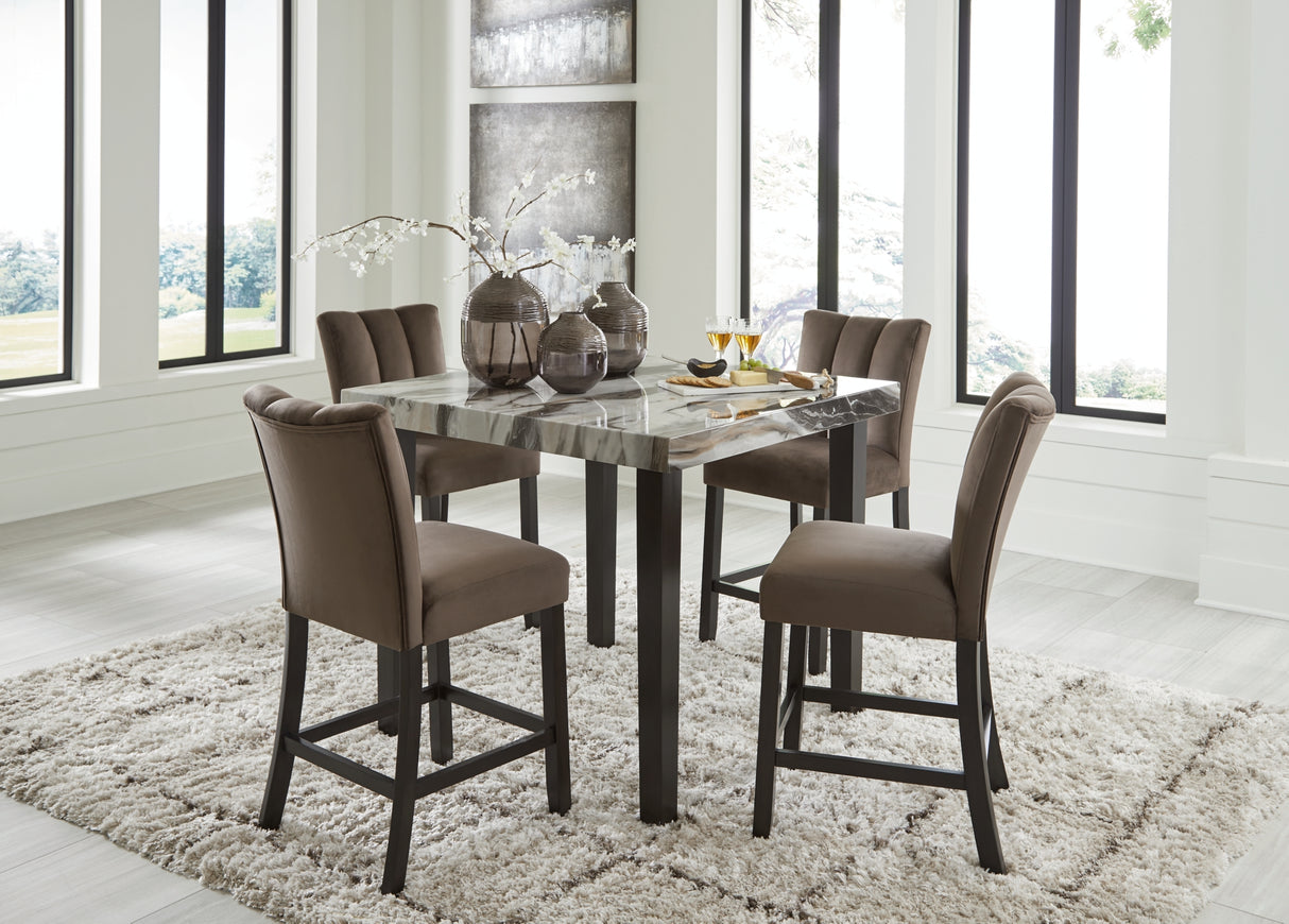 Jeshina Dark Brown Counter Height Set from Ashley - Luna Furniture