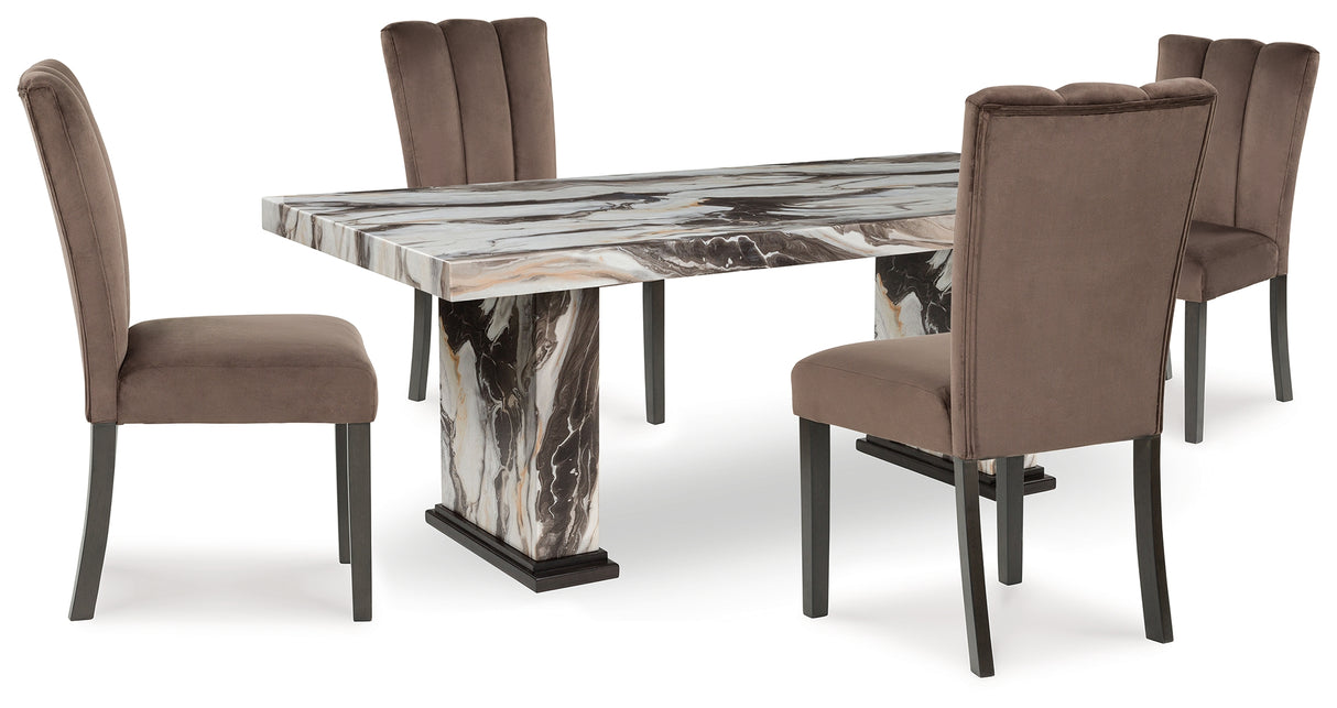 Jeshina Dark Brown Dining Room Set from Ashley - Luna Furniture