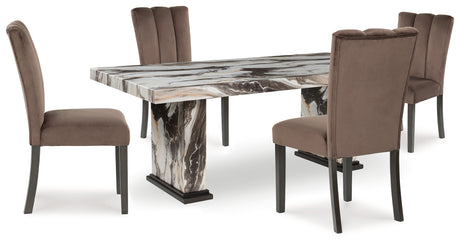 Jeshina Dining Table and 4 Chairs from Ashley - Luna Furniture