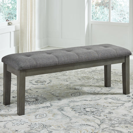 Hallanden Two-tone Gray 50" Dining Bench from Ashley Furniture - Luna Furniture