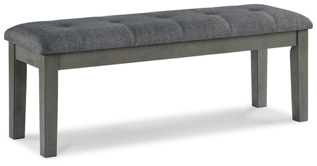 Hallanden Two-tone Gray 50" Dining Bench from Ashley Furniture - Luna Furniture