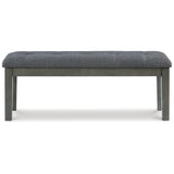 Hallanden Two-tone Gray 50" Dining Bench from Ashley Furniture - Luna Furniture