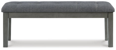 Hallanden Two-tone Gray 50" Dining Bench from Ashley Furniture - Luna Furniture