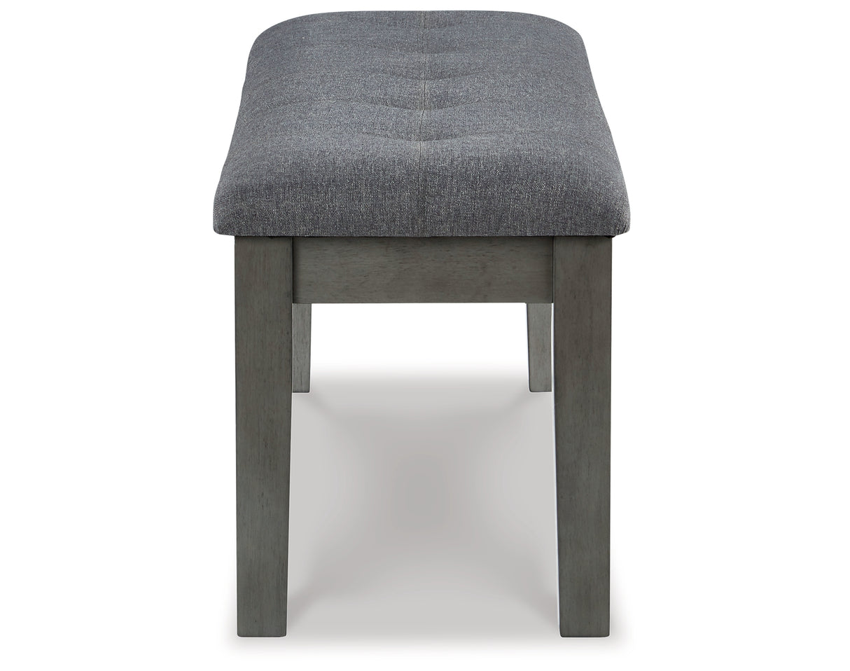 Hallanden Two-tone Gray 50" Dining Bench from Ashley Furniture - Luna Furniture