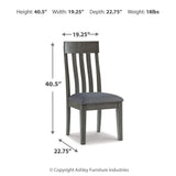 Hallanden Two-tone Gray Dining Chair, Set of 2 from Ashley Furniture - Luna Furniture