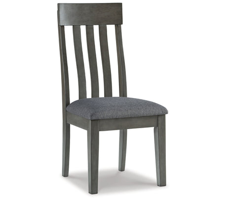 Hallanden Gray Dining Table and 6 Chairs with Server from Ashley Furniture - Luna Furniture