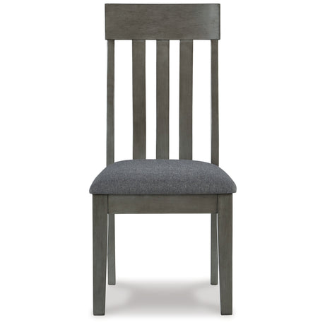 Hallanden Gray Dining Table and 6 Chairs with Server from Ashley Furniture - Luna Furniture