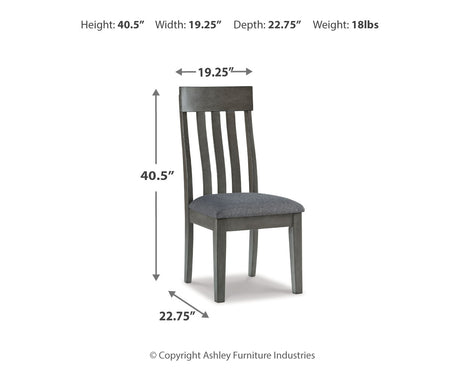 Hallanden Two-tone Gray Dining Table, 4 Chairs, and Bench with Server from Ashley Furniture - Luna Furniture