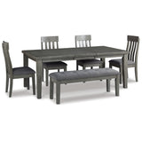 Hallanden Gray Extendable Dining Set from Ashley - Luna Furniture
