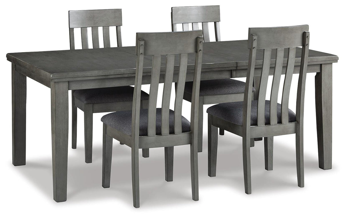 Hallanden Gray Extendable Dining Set from Ashley Furniture - Luna Furniture