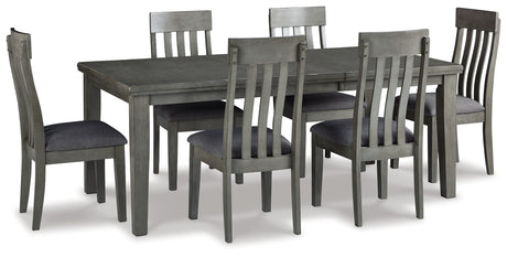 Hallanden Dining Table and 6 Chairs in Gray from Ashley - Luna Furniture