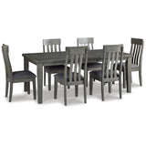 Hallanden Two-tone Gray Dining Table and 6 Chairs from Ashley Furniture - Luna Furniture