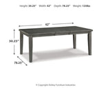 Hallanden Gray Dining Extension Table from Ashley Furniture - Luna Furniture