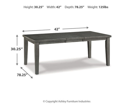Hallanden Gray Dining Extension Table from Ashley - Luna Furniture