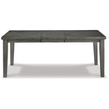 Hallanden Gray Dining Table and 6 Chairs with Server from Ashley Furniture - Luna Furniture