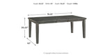 Hallanden Gray Dining Table and 6 Chairs with Server from Ashley Furniture - Luna Furniture