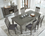 Hallanden Gray Dining Extension Table from Ashley - Luna Furniture