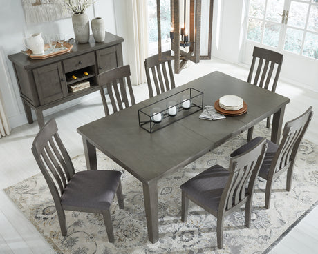 Hallanden Gray Dining Extension Table from Ashley - Luna Furniture