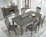 Hallanden Gray Dining Extension Table from Ashley Furniture - Luna Furniture