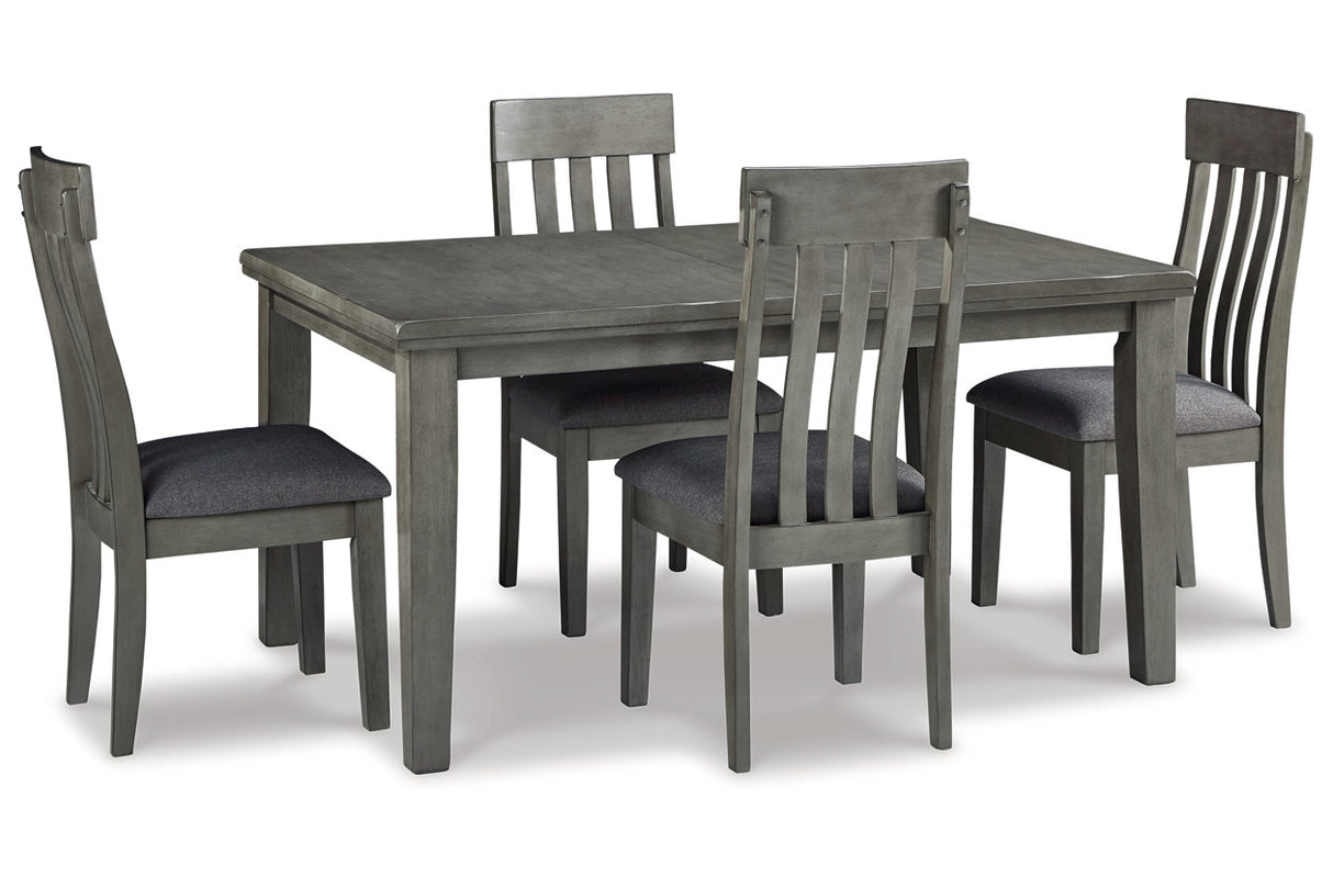 Hallanden Two-tone Gray Dining Table and 4 Chairs from Ashley Furniture - Luna Furniture