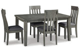 Hallanden Two-tone Gray Dining Table and 4 Chairs from Ashley Furniture - Luna Furniture