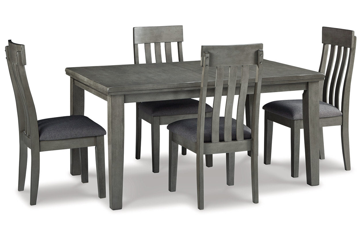 Hallanden Two-tone Gray Dining Table and 4 Chairs from Ashley Furniture - Luna Furniture