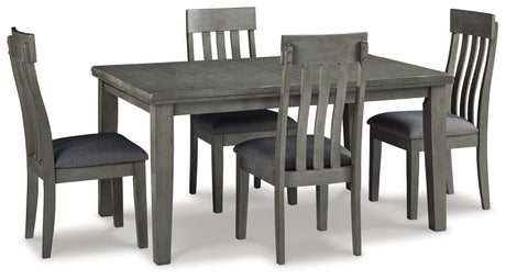 Hallanden Gray Extendable Dining Set from Ashley - Luna Furniture