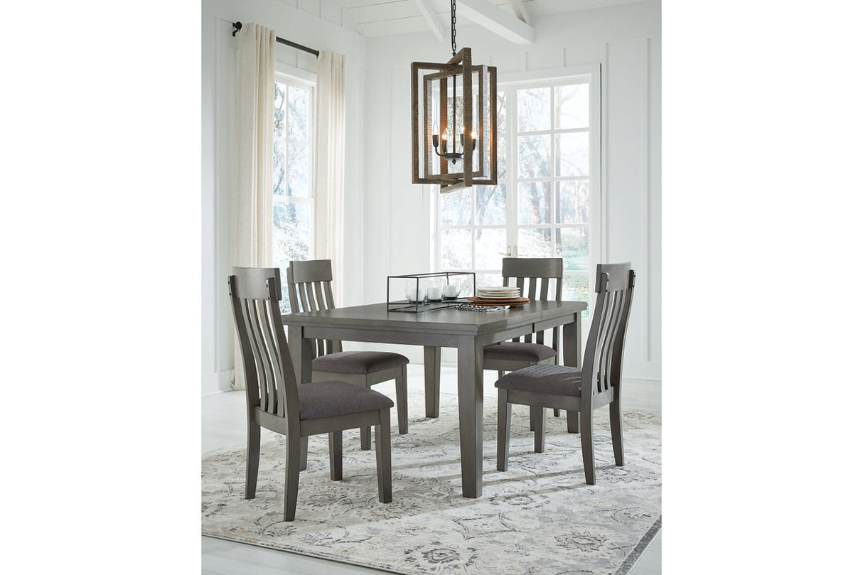 Hallanden Two-tone Gray Dining Table and 4 Chairs from Ashley Furniture - Luna Furniture