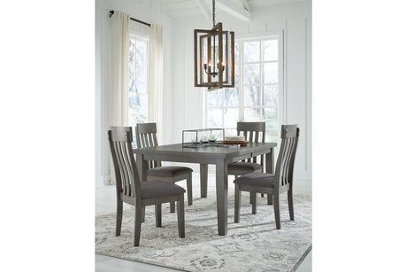 Hallanden Two-tone Gray Dining Table and 4 Chairs from Ashley Furniture - Luna Furniture