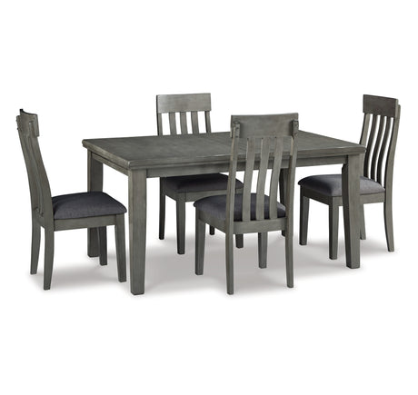 Hallanden Two-tone Gray Dining Table and 4 Chairs from Ashley - Luna Furniture