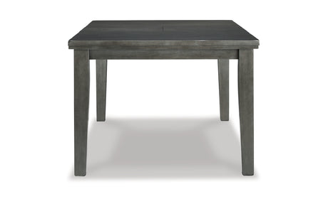 Hallanden Gray Dining Table and 6 Chairs with Server from Ashley Furniture - Luna Furniture