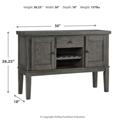 Hallanden Gray Dining Server from Ashley - Luna Furniture