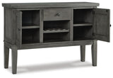 Hallanden Gray Dining Server from Ashley Furniture - Luna Furniture
