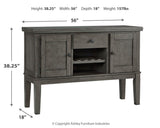Hallanden Two-tone Gray Dining Table and 6 Chairs with Storage from Ashley Furniture - Luna Furniture
