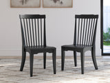 Brenkerton Black Dining Table and 4 Chairs from Ashley - Luna Furniture