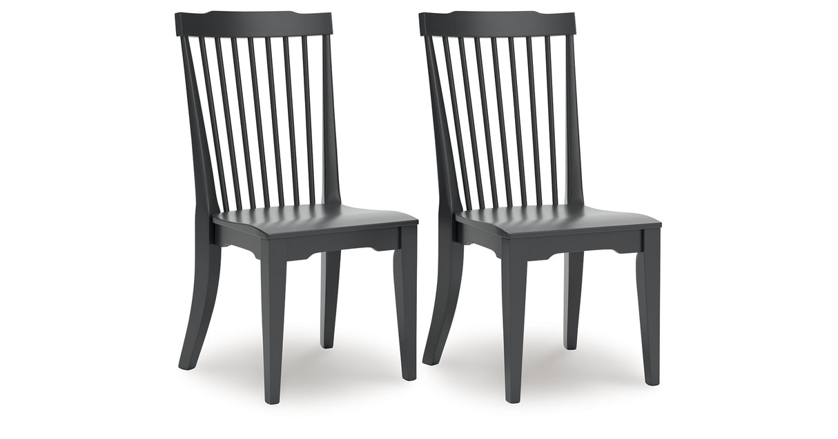 Brenkerton Black Dining Chair, Set of 2 from Ashley - Luna Furniture