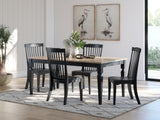 Brenkerton Black Dining Table and 4 Chairs from Ashley - Luna Furniture