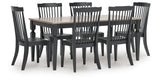 Brenkerton Black Dining Table and 6 Chairs from Ashley - Luna Furniture