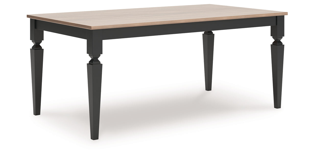 Brenkerton Grayish Brown/Black Dining Table from Ashley Furniture - Luna Furniture