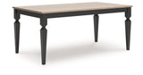 Brenkerton Grayish Brown/Black Dining Table from Ashley Furniture - Luna Furniture