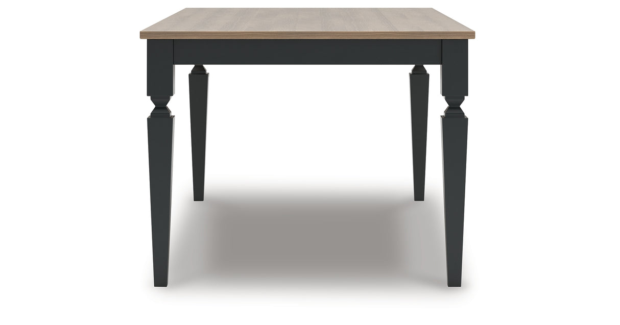 Brenkerton Grayish Brown/Black Dining Table from Ashley Furniture - Luna Furniture