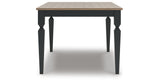 Brenkerton Grayish Brown/Black Dining Table from Ashley Furniture - Luna Furniture