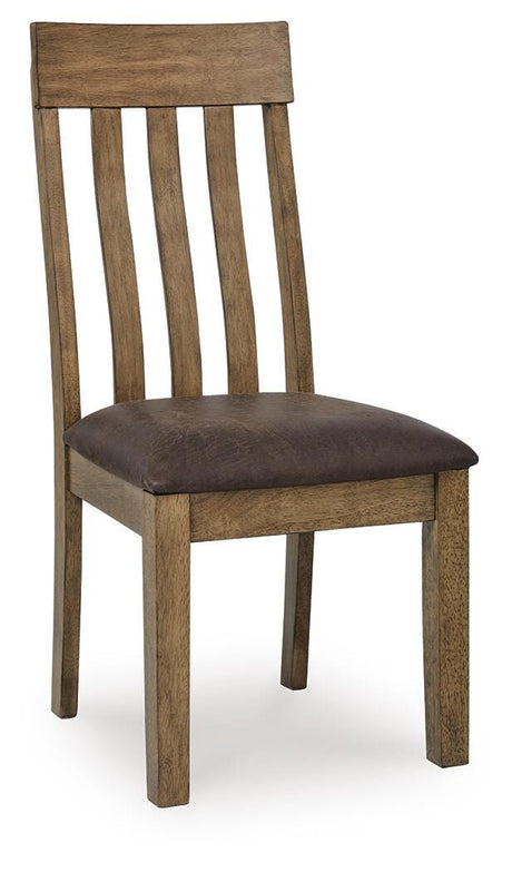 Urbinforte Light Brown Extension Dining Table and 4 Chairs from Ashley - Luna Furniture