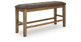 Urbinforte Light Brown Counter Height Dining Bench from Ashley - Luna Furniture