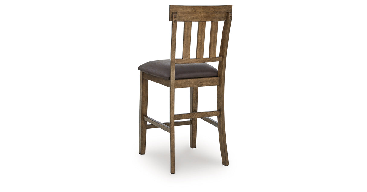 Urbinforte Light Brown Counter Height Barstool, Set of 2 from Ashley Furniture - Luna Furniture