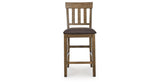 Urbinforte Light Brown Counter Height Barstool, Set of 2 from Ashley Furniture - Luna Furniture
